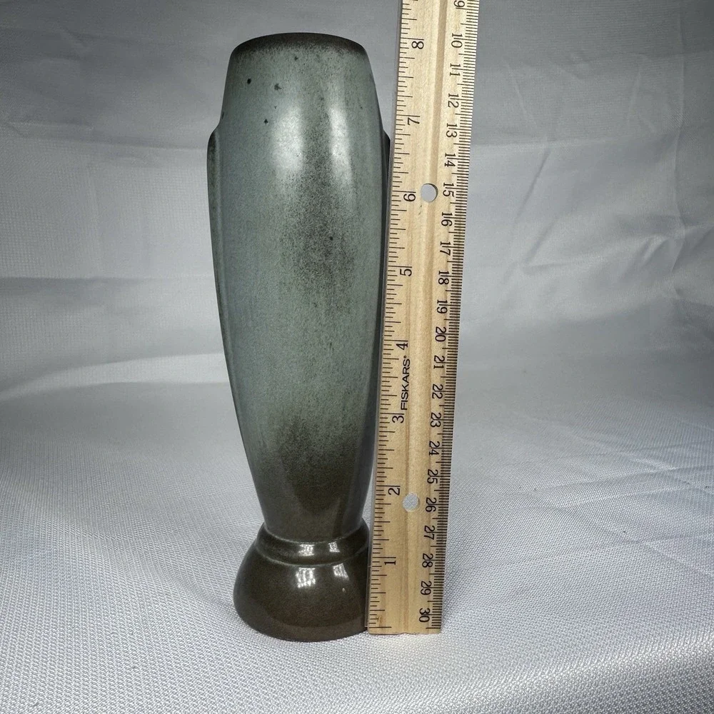 Frankoma Pottery Vase #43 Prairie Green Tall Bud Vase Vintage USA